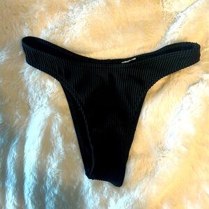 Hollister black ribbed bikini bottom
